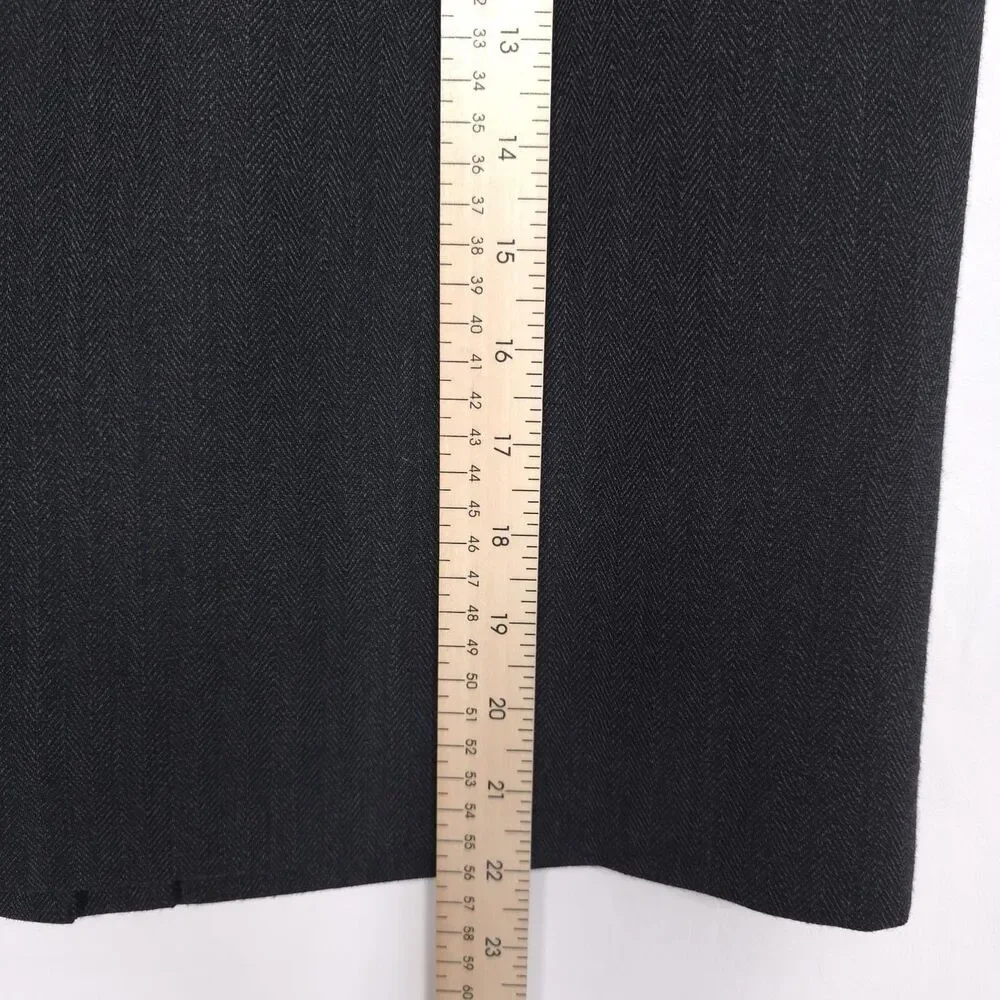 LAUREN RALPH LAUREN 100% WORSTED WOOL Skirt Size 14 USA‎ MADE Vintage